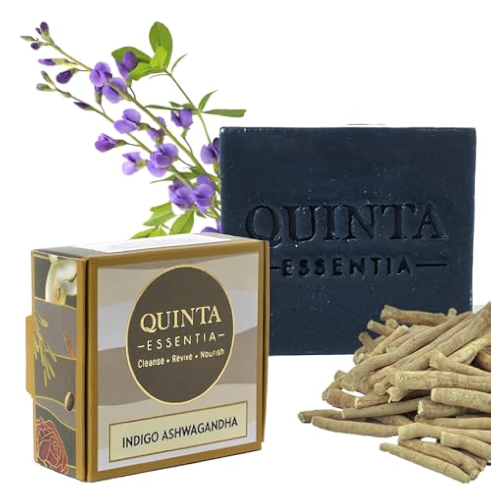 Handmade Indigo Ashwagandha Ayurvedic Bath Soap, 100g