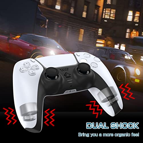 Fxh For Ps4 Controller, Wireless Dual Vibration Game Joystick Controller With Non-Slip Analog Sticks/6-Axis Motion Sensor Compatible With P4/Slim/Pro.5Mm Headset Jack-White #TOP3