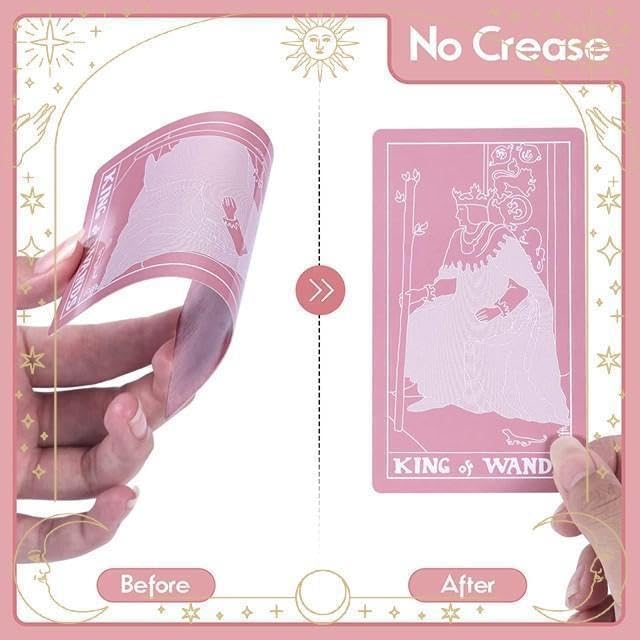 タロットカード 可愛いピンク×ホワイトのデッキ?プラスチック加工