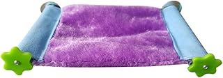 KUYYFDS Parrots House Bed Warm Bird Bed Soft Plush Birds Nest Hammock Budgie Stand Platform Toy Purple L