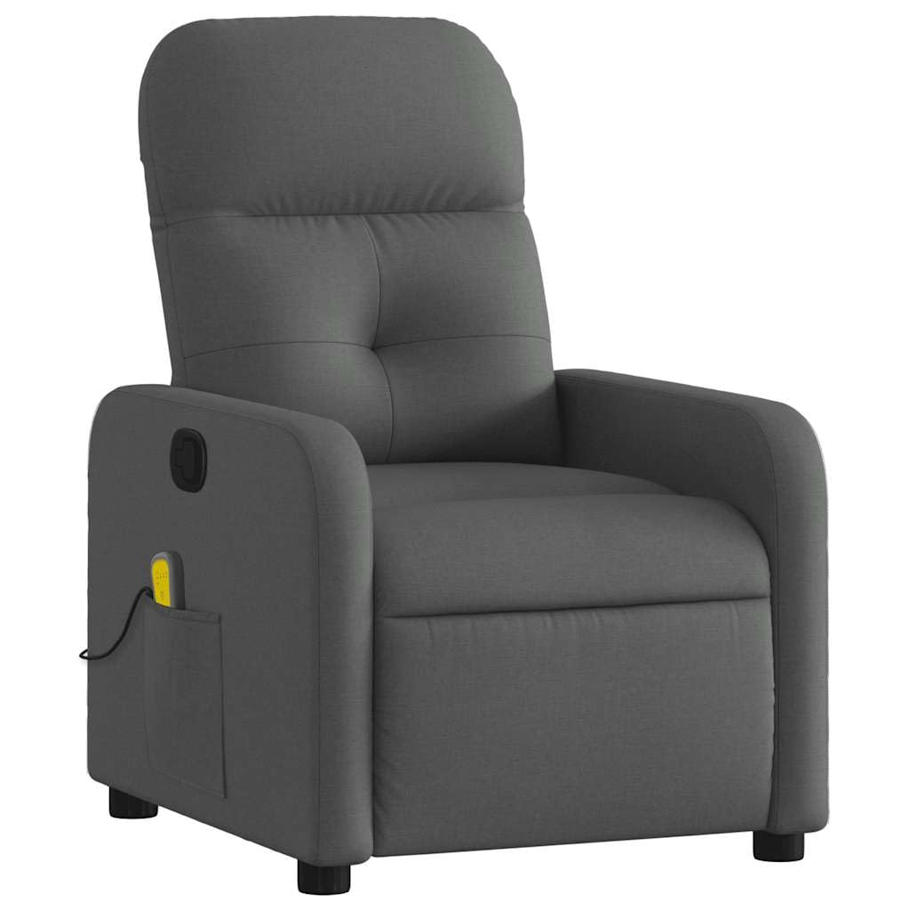 Lumanois Poltrona Massaggiante Reclinabile Grigio Scuro in Tessuto, Mobili,Sedie,Poltrone, 20kg-374207