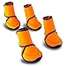 HaveGet Waterproof Dog Shoes Fluorescent Orange Dog Boots Adjustable Straps and Rugged Anti-Slip Sole Paw Protectors for All Weather Comfortable Easy to Wear Suitable for Large Dog (XL)