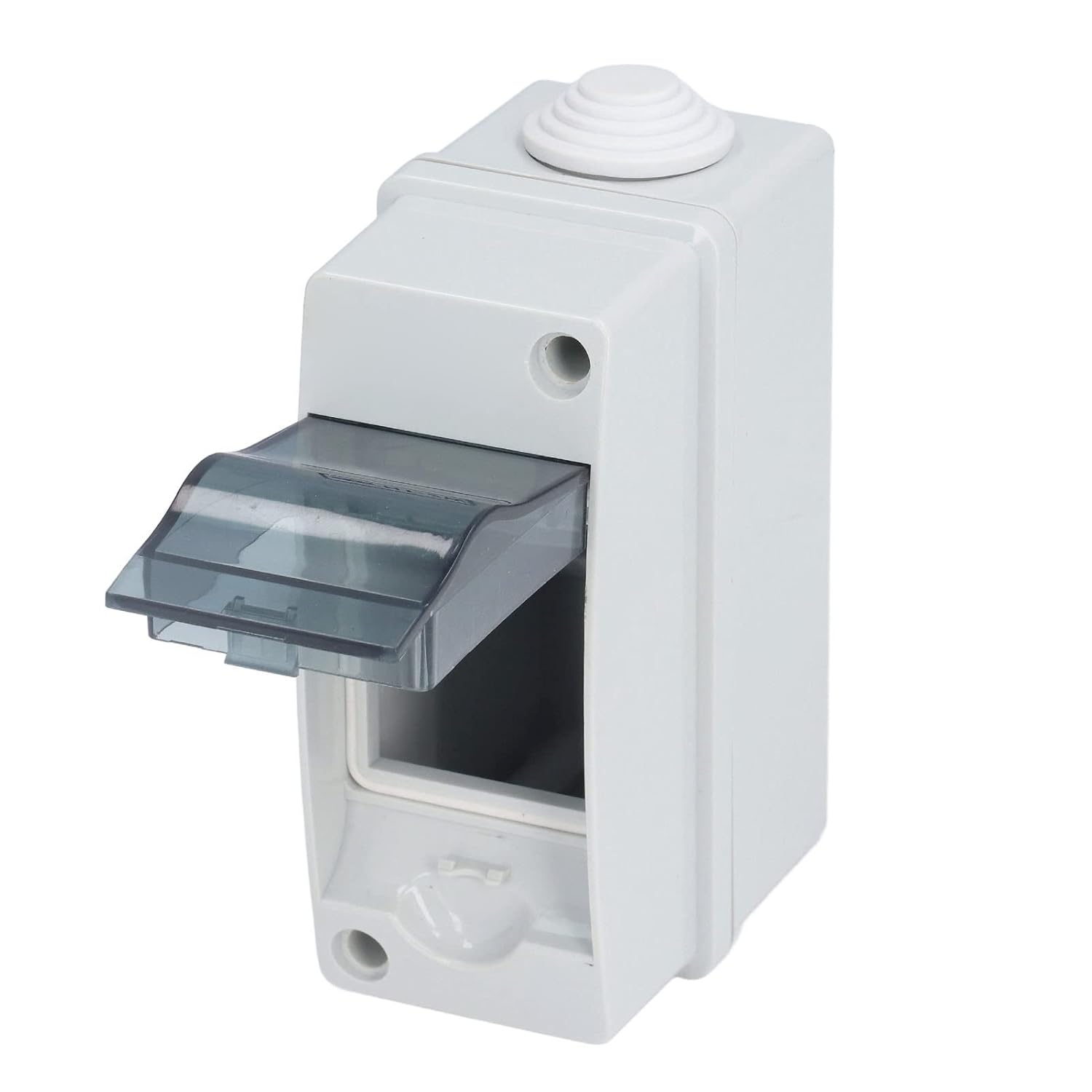 Yunseity Circuit Breaker Distribution Box, ABS + PC Plastic Transparent Cover IP65, 2 Way, 4.9 x 2.2 x 3.5in