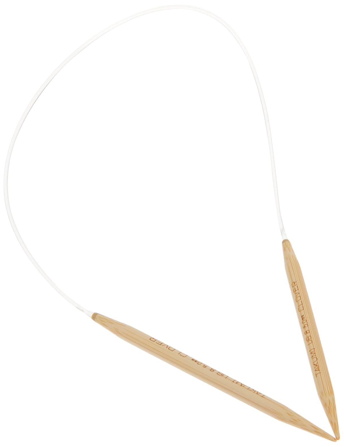 Clover Takumi Bamboo Circular 16-Inch Knitting Needles, Size 8