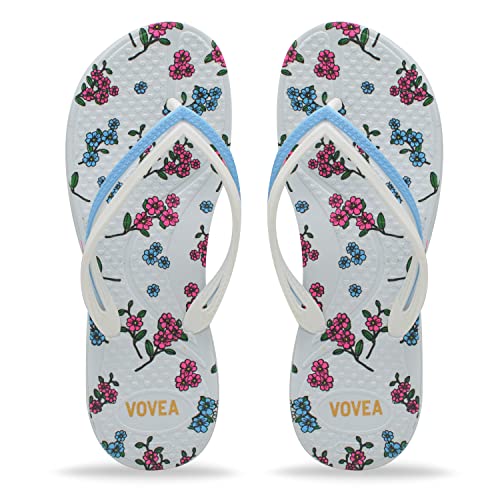 Image of VOVEA Flip Flops For Women Non-Slip Bathroom Shower Shoes Cushion foam Indoor and Outdoor Sandals