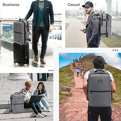 RDTGO Carry on Backpack, 40L Flight Approved Travel Backpack for Men & Women, Expandable luggage Backpack with 4 Packing Cubes, 17 inch Laptop Backpack,Water-Resistant Business Daypack Weekender Bag 7