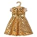 Heless 2330 - Puppenkleidung im Design Goldstar, Kleid mit goldenen Pailletten und Gürtel für Puppen und Kuscheltiere der Größe 35-45 cm Design günstig Kaufen-Heless 2330 - Puppenkleidung im Design Goldstar, Kleid mit goldenen Pailletten und Gürtel für Puppen und Kuscheltiere der Größe 35-45 cm