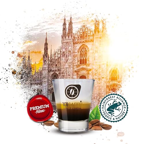 101CAFFE' Gran Milano - Compostabile | Confezione Da: 50 Capsule Compatibile Con Ethicap | Intensit? 2/5 - 5