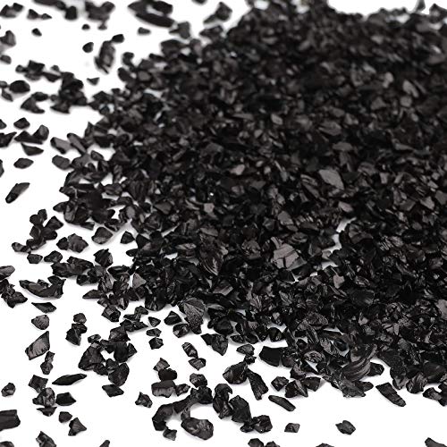 Irregular Crushed Glass Chips Sprinkles, 100g Metallic Chunky Glitter Stones for Nail Art, Resin Mold Filler, DIY Crafts, Vase Filler, Jewelry Making ( Black )