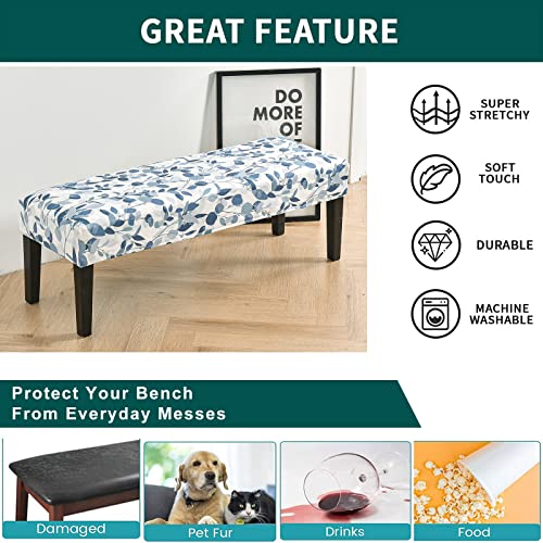 Fuangui Dining Bench Cover Printed Bench Seat Cushion Slipcover Stretch Upholstered Bench Slipcover Removable Bench Slipcover Washable Printed Bench Seat Protector Cover For Dining Kitchen,29 #TOP3