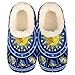 Sternbild Horoskop Kreis Hausschuhe für Damen flauschig Plüsch gefüttert Haus Schlafzimmer Schuhe Damen gemütliche Hausschuhe, mehrfarbig, X-Large