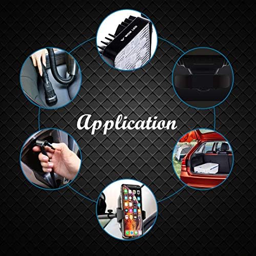 WOWLED Cigarette Lighter Extension Cord 10ft 8A, Pure Copper Core Wire, 8A Fused Auto DC Power Plug Cable 12V/24V, Car Charger with Socket for Max 80W Vacuum Cleaner Outdoor Camping