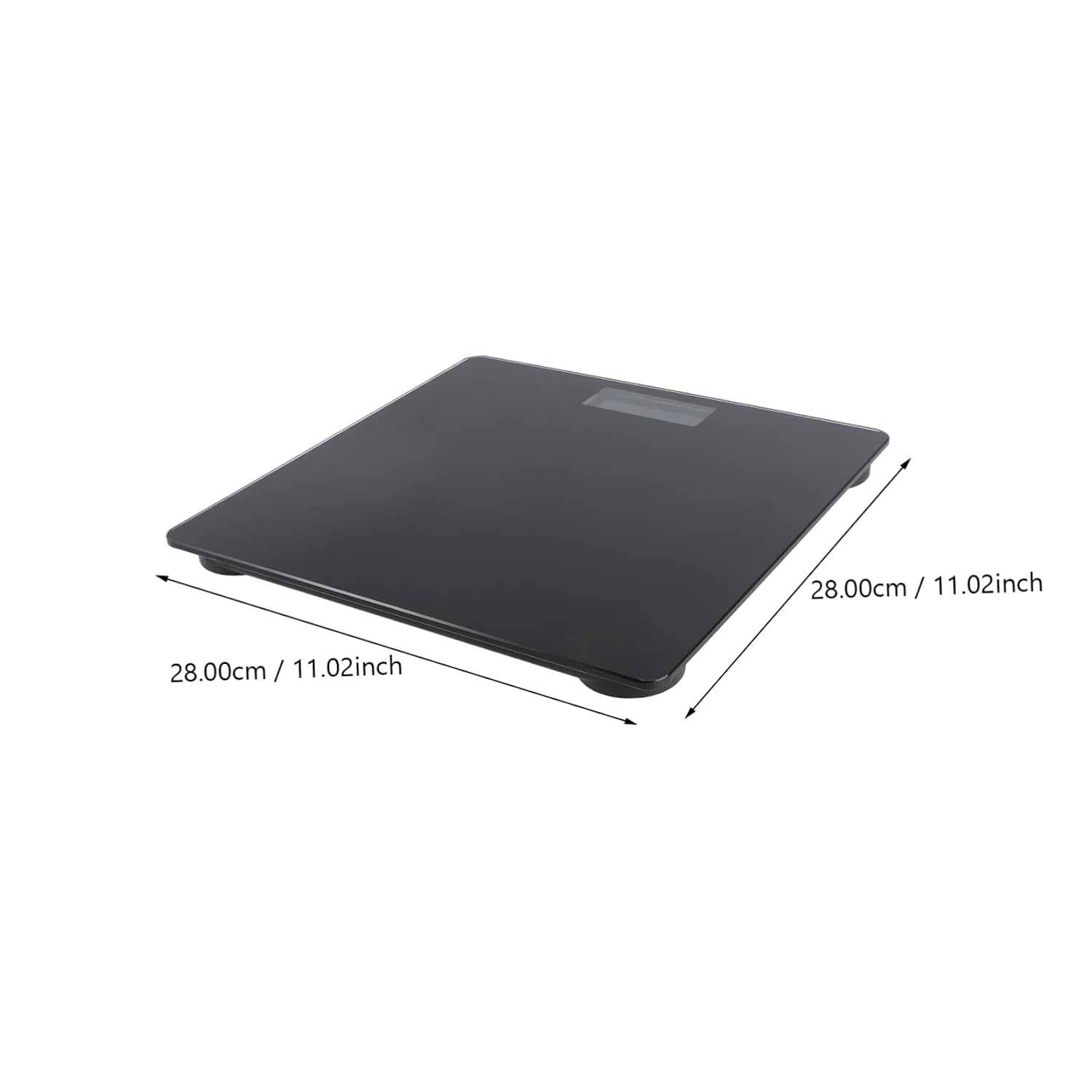 Beavorty Square Digital Accurate Body Weight Measurement Durable Tempered No Battery Required for Home Use Compact Design Sleek Black Finish