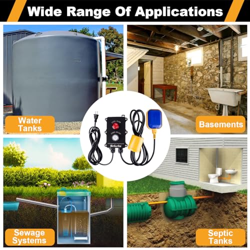 Sump Pump Alarm, High Water Alarm with 10ft Float Switch, 90dB Loud Alarm by Sekelo - Used condition - Image 6