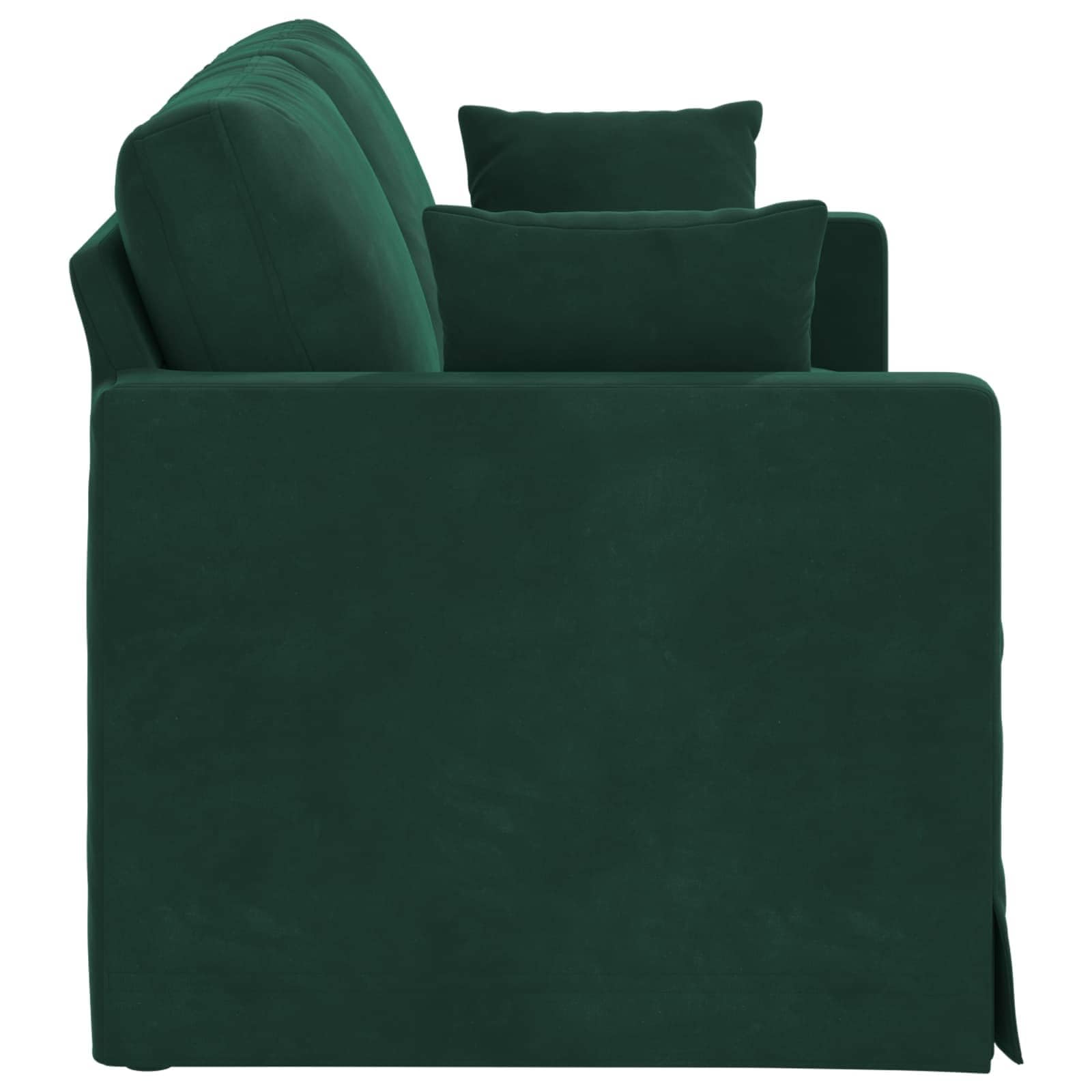 Sofá modular de terciopelo para sala de estar, 158 x 78 x 80 cm, color verde oscuro, con reposabrazos de madera y marco de metal, diseño ergonómico para una comodidad de asiento flexible
