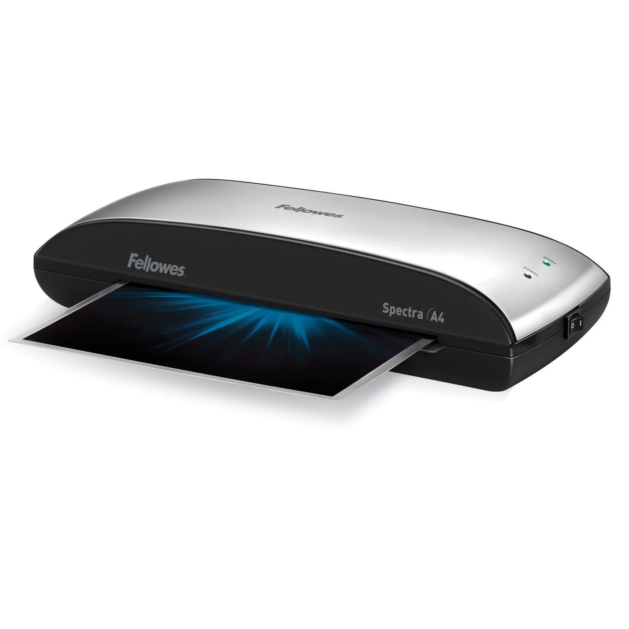 Fellowes Laminator A4, Spectra A4 dla początkujących, do laminowania 80-125 mikronów, do formatu A4, do domu/biura domowego, w zestawie 10 folii A4 gratis