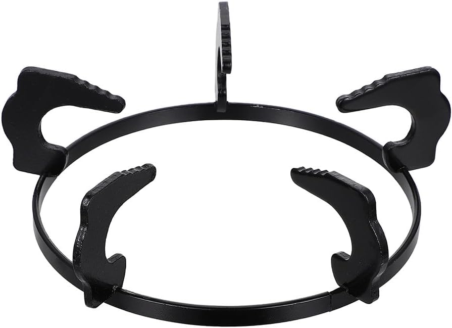 Angoily Wok Ring，cast Iron Wok Stand，brackets Milk Pot Support Holder，gas Stove Rack Stand for Home，restaurant，kitchen (black)