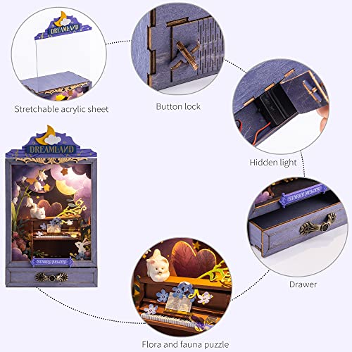 Rolife Toddler Miniature Dollhouse Kits Combination Pack (Dark Castle+Starry Melody) #TOP6