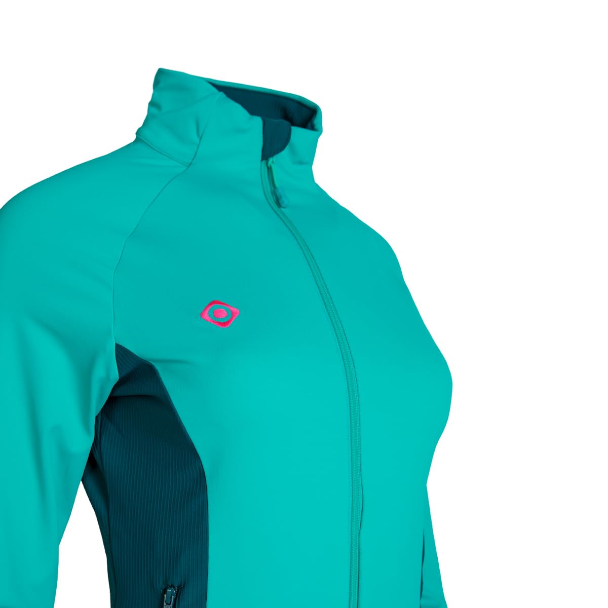 IZAS Denver W Giacca da Donna in Pile Elasticizzato per Attività Outdoor e Uso Urbano, Resistente al Vento, Traspirante, Asciugatura Rapida, Collo Alto, Tasche con Cerniera