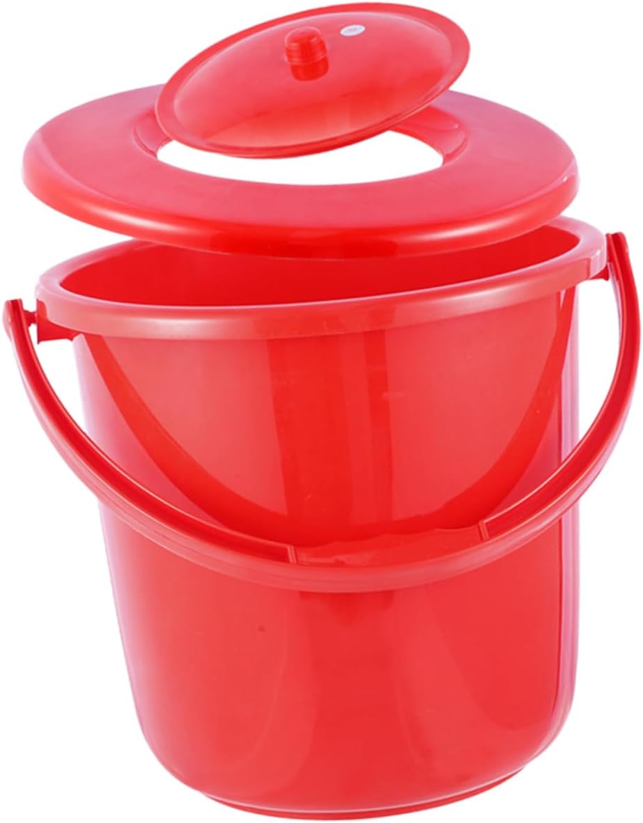 Portable Urinal with Lid and Handle Urine Pot Bucket for Adults Boys and Girls and Pregnant Women for Home and Travel Use Easy to Clean Non- Base