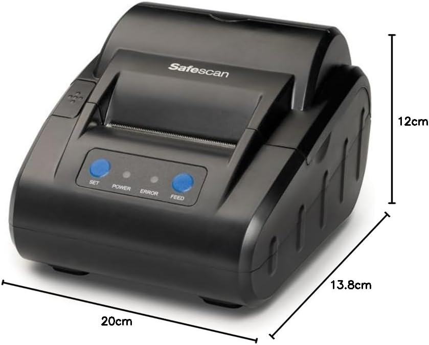 Dimensions of the Safescan TP-230 printer