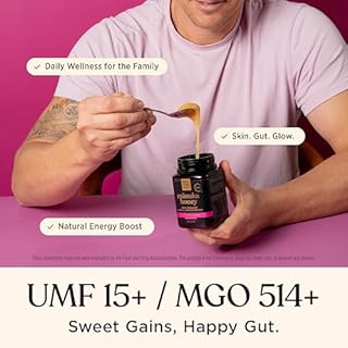 Manuka Honey New Zealand 100% Pure UMF 15+ MGO 514+ Raw & Unfiltered Certified Award Winning Silky Smooth Taste & Texture 500g