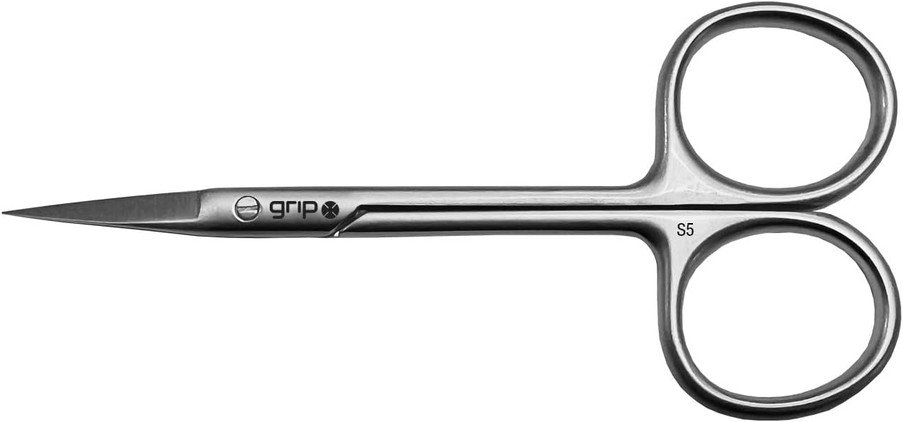 Grip Scissor Precision Rose Gold R5 – Stainless Steel Beauty Scissors for Eyebrows, Facial Hair & Nail Trimming – Fine Tip with Non-Slip Rose Gold Finish for Detail Work