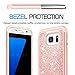 LeYi Compatible with Galaxy S7 Edge Case (Not Fit S7) with 2 Pack 3D PET Screen Protector, Bling Cute Girls Women Dual Layer Heavy Duty Phone Case for Samsung Galaxy S7 Edge 2016 Rose Gold