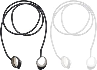 The Lord of the Tools 2pcs Wireless Earphone Silicone Anti-lost Strap Compatible with Galaxy Buds/Buds Plus Headphone Straps Earphone Anti-Lost Strap Hanging Neck Rope Black&White