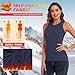 WOWENY Women's Thermal Tank Tops Sleeveless Fleece Underwear Tops Winter Camisole Cold Weather Base Layer Warm Vest(Blue,M)