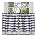 Achim Home Furnishings Buffalo Check Tier Pair, 58-Inch by 36-Inch, Navy
