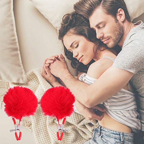 ARTIBETTER Grampos de Mamilo Com Penas Grampos de Peito Grampos de Mamilo Não Perfurantes Grampos de