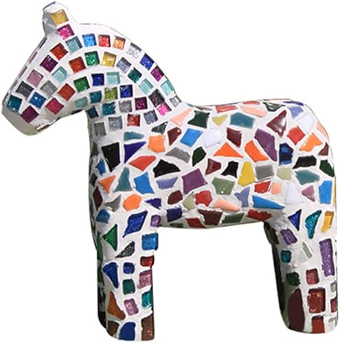 Miniatura 3 de MosaicTiles - Mosaico para manualidades, color azul, multicolor, 7.05 oz, con purpurina, suministros de mosaico con forma de cerámica a granel, 0.2