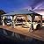 YOLENY 12' X 20' Hardtop Gazebo, Aluminum Composite Ventilation Double Roof Permanent Outdoor Pavilion Pergola Party Tent for Patio, Lawn, Garden, Poolside, Curtains and Netting Included