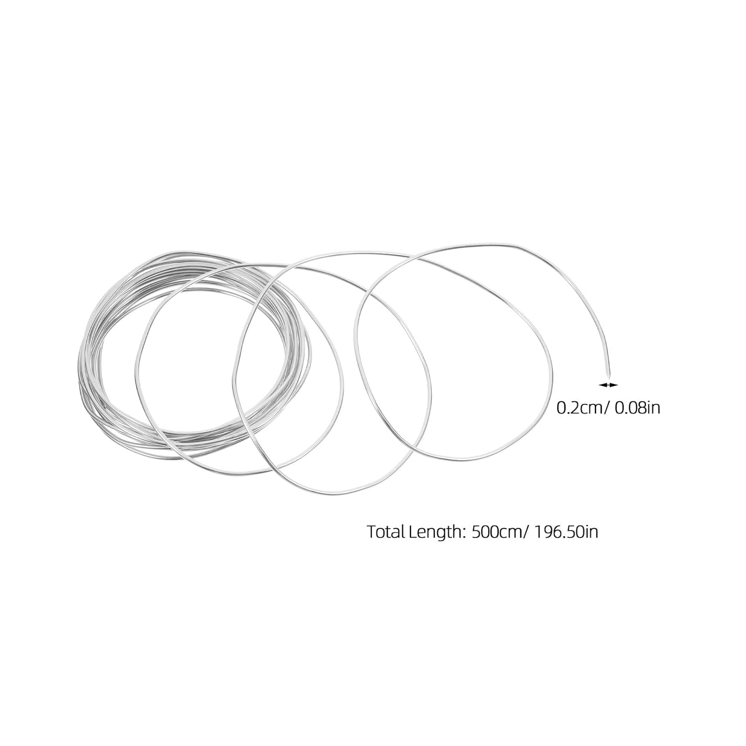 3pcs Yellow 5 Meter Aluminum Wire for Crafts Jewelry Making Sculpting DIY Art Projects Home Decor Artists Hobbyists Flexible(Silver)