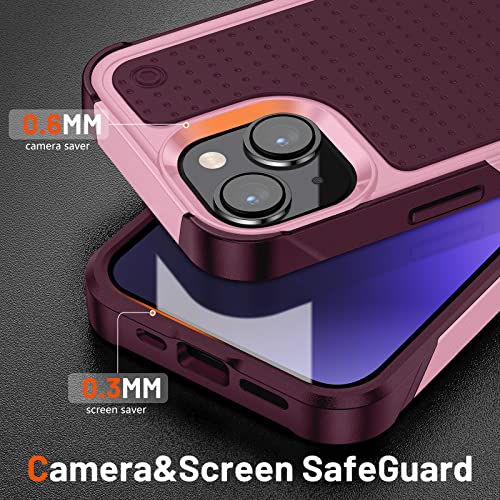 Coque iPhone 15 Plus antichoc double couche avec protection écran en verre
