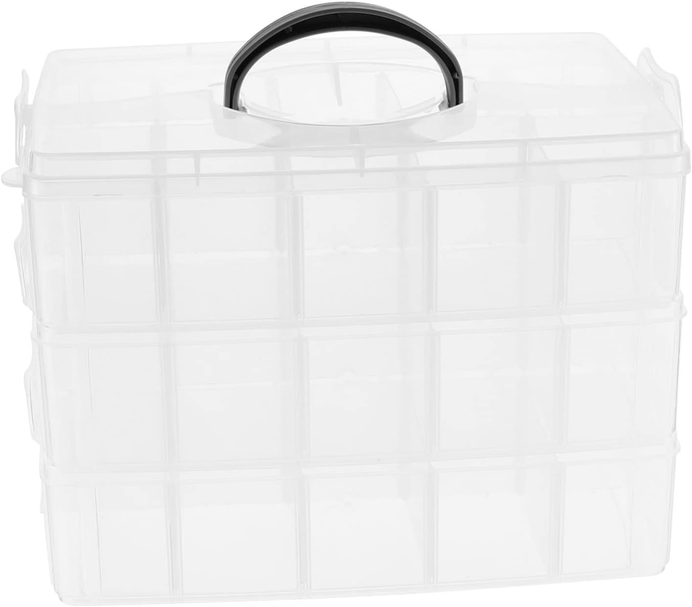 ANDRESLAD Storage Box Detachable Organizer with Compartments for Craft Supplies Beads and Cosmetics Durable Wear Resistant Storage Case for Home and Travel