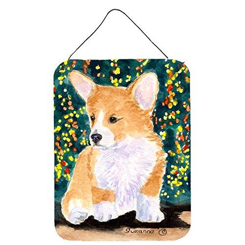 Caroline's Treasures SS8967DS1216 Corgi Wall or Door Hanging Prints Aluminum Metal Sign Kitchen Wall Bar Bathroom Plaque Home Decor Front Door Plaque, 12x16, Multicolor