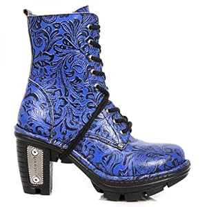New Rock - Boots & Shoes New Rock Boots M.NEOTR006-S2 Gothic Hardrock Punk Damen Stiefelette Blau New Rock - Boots & Shoes New Rock Boots M.NEOTR006-S2 Gothic Hardrock Punk Damen Stiefelette Blau