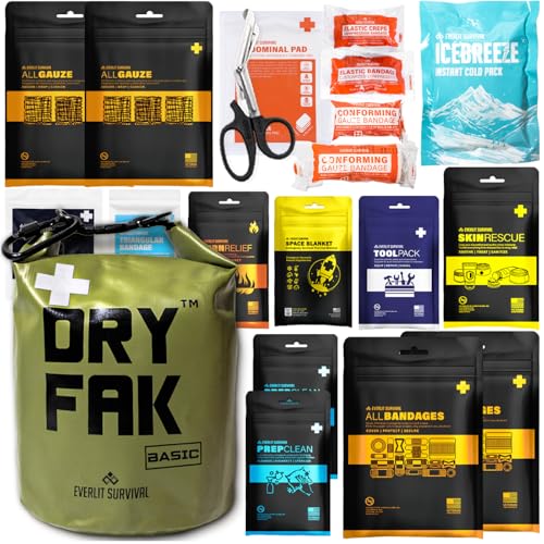 EVERLIT 290 Pc Waterproof First Aid Kit Dry FAK Medical Kit