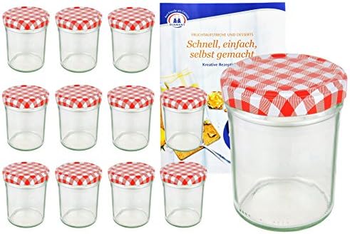 MamboCat 25er Set Sturzgläser 230 Ml Mit Weißen Twist-Off-Deckeln – Inkl. Rezeptheft Für Marmelade & Mehr