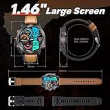 Smart Watch Men Smartwatch Military: 1.46" Fitness Tracker Answer Make Calls Flashlight 120+ Sports Heart Rate SpO2 Sleep Monitor 515mAh Battery 3ATM Waterproof Pedometer Smart Watches for Android iOS - Image 8