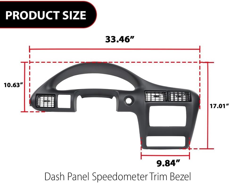Suitable for Dash Panel Speedometer Trim Bezel for Chevy Cavalier (2000-2005) - OEM Part #22698064 - Perfect Fit and Easy Installation