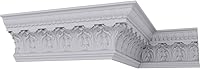 Ekena Millwork Endurathane Odessa Leaf Crown Moulding 7-3/4"H x 94-1/2"L Factory Primed Urethane Trim
