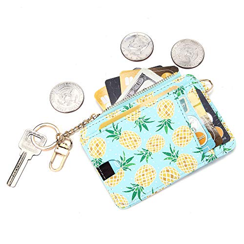Feith&Felly Women Credit Card Holder With Keychain Slim Minimalist Front Pocket Wallet Rfid Blocking #TOP1