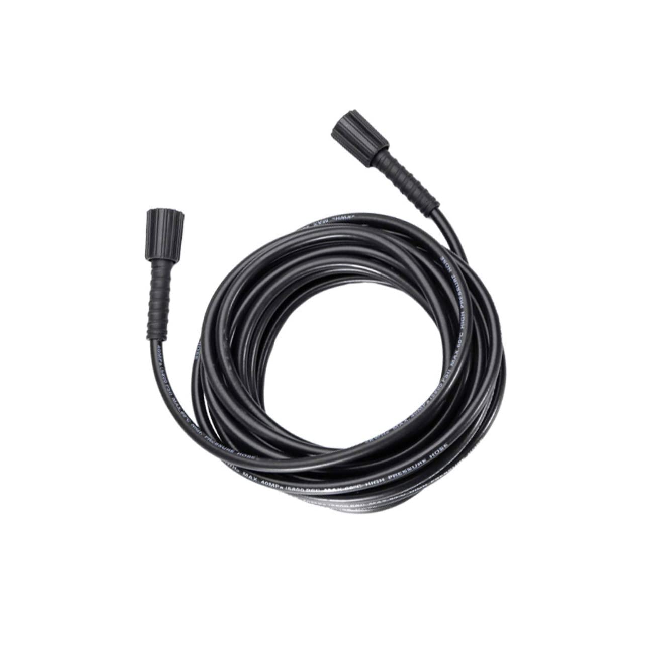 Manguera de Goma para Hidrolimpiadora de Alta Presión, Doble Extremo, Conexión Hembra 22mm, Resistente a Torsiones, para Lavado de Autos