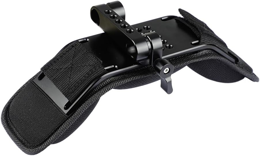 BGNing Steady Camera Shoulder Pad Steady Shoulder Mount Kit with 15mm Railblock Dual Rod Clamp for Video Camcorder Camera DV Support System DSLR Rig (Type B)