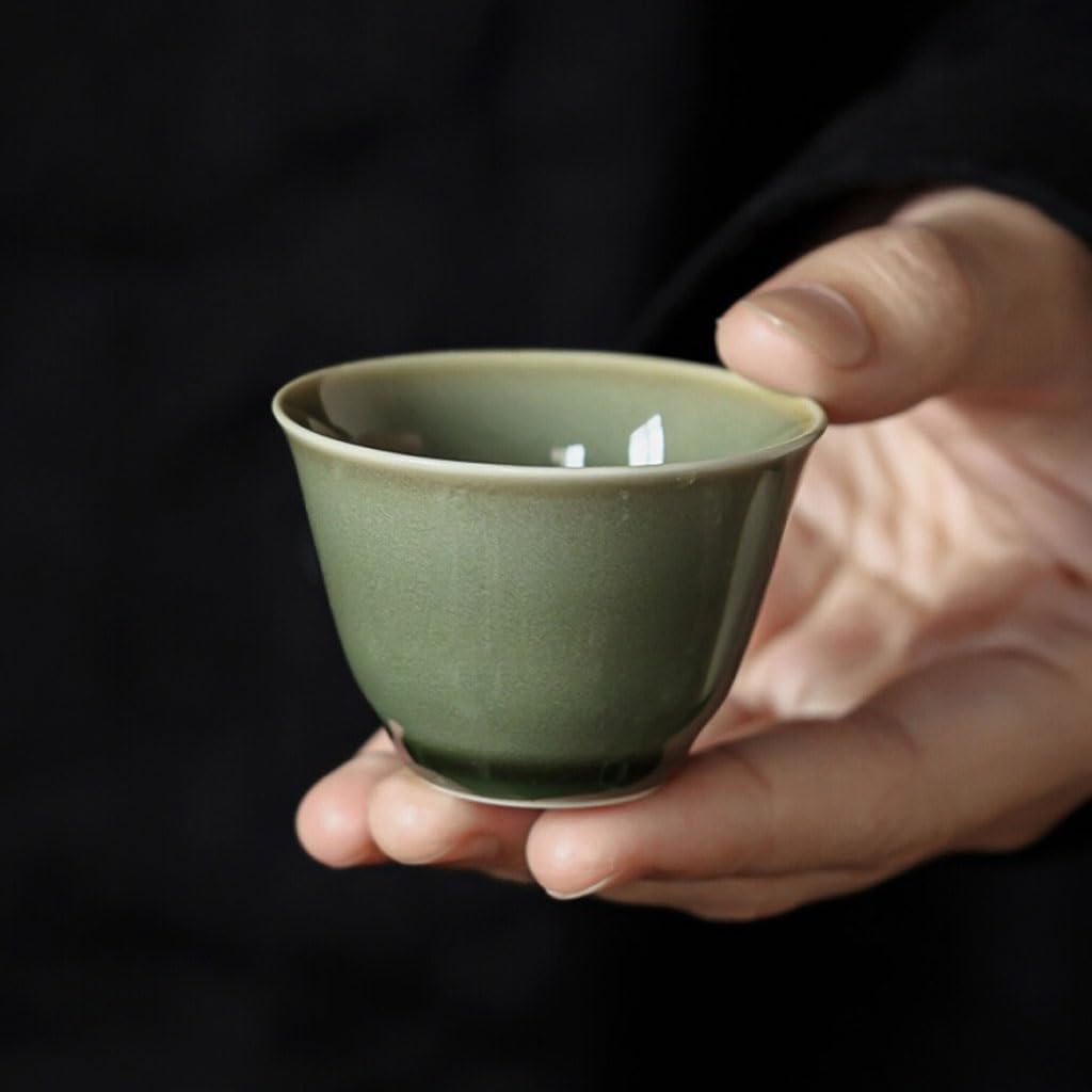 GSOUL Kungfu Tea cup Creative Handmade Small Teacup Host Cup Office Guest Chinese Retro Ceramic Tea Single Kung Fu Set Small Tea Cups