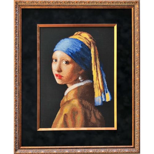RIOLIS Cross Stitch EARR, Girl with A Pearl Earring (14 Count), 100/063
