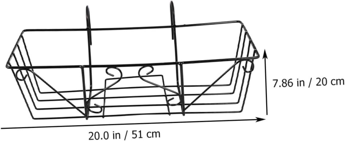 VICASKY 2pcs Hanging Planter Rack Outdoor Flower Pot Holder for Railing Stylish Display Stand for Garden and Balcony Easy to Install and Use Design